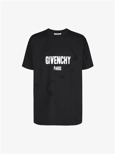 givenchy columbian fit shirt|GIVENCHY PARIS destroyed oversized t.